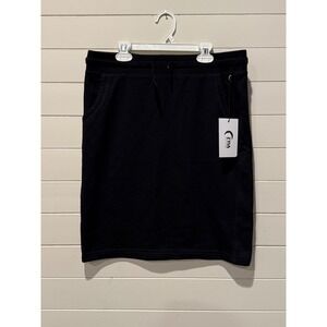 NWT ZYIA ACTIVE Black Take Me Everywhere‎ Skirt XL Drawstring Waist Pockets